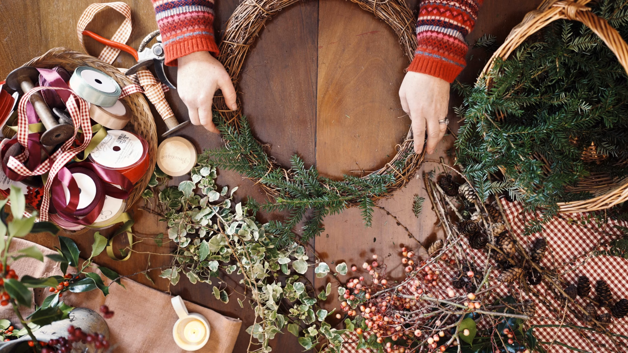 A Morning making Christmas Wreaths - Friday 4th December - 10am